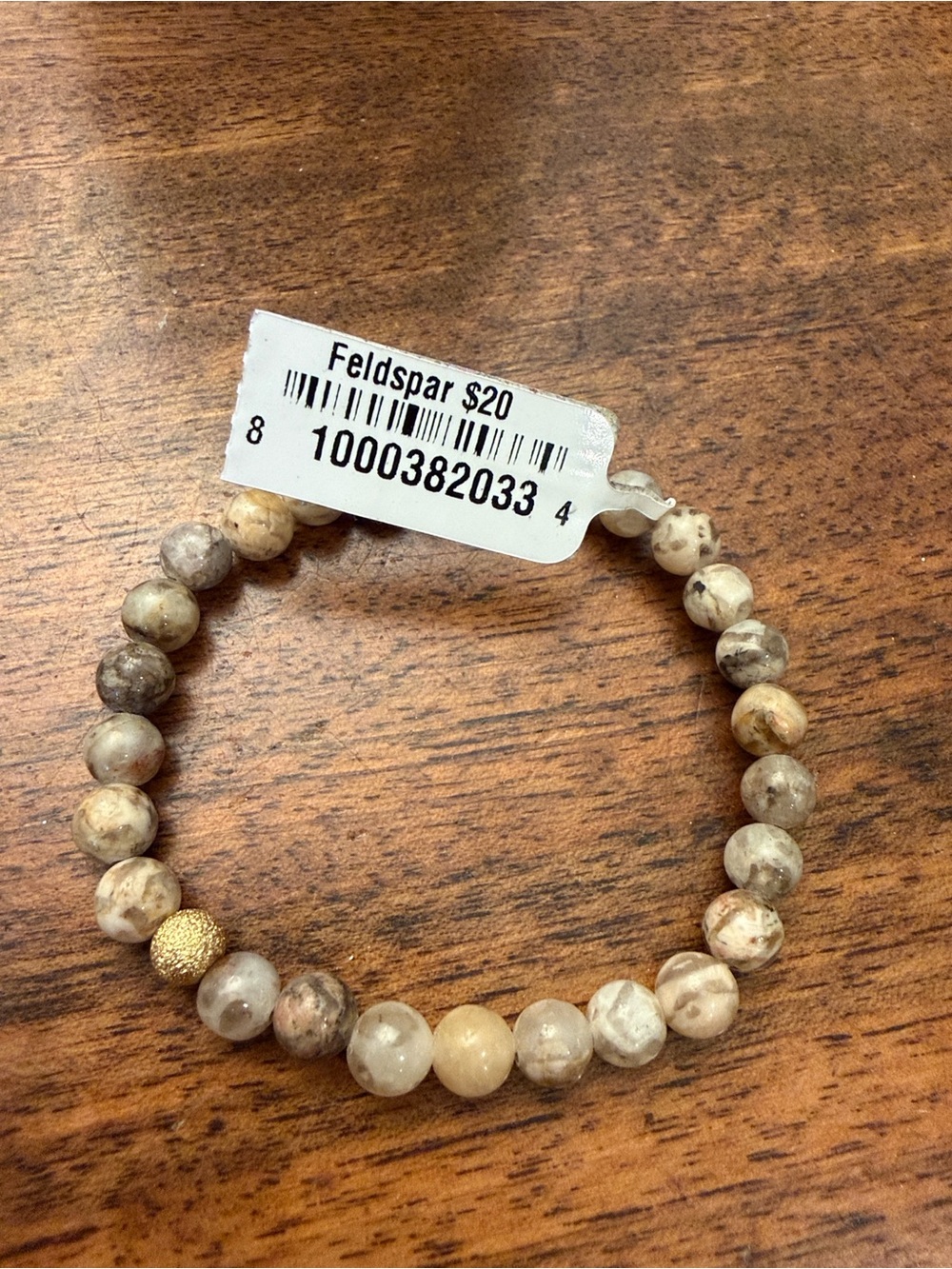 Feldspar Bead Bracelet